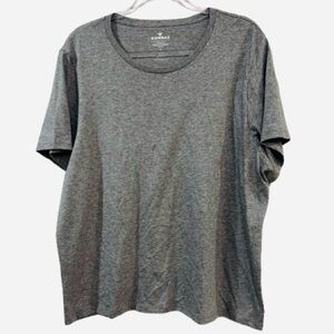 Bombas Gray Pima Cotton Crewneck T-Shirt XXL Soft Everyday Tee